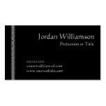 Simple Classic Greek Ornamental Border Black Gray Business Cards