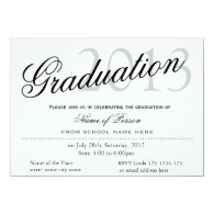 Simple, classic,stylish graduation announcment custom invites