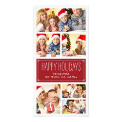 Simple Collage Holiday Photo Cards Custom Photo Card