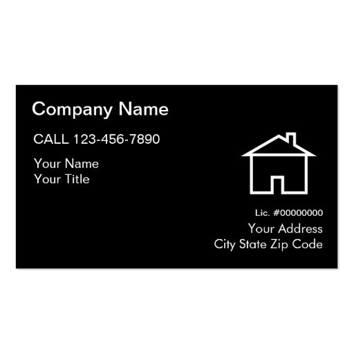 Simple Construction Business Cards (back side)