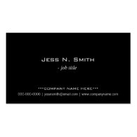 Simple, cool, elegant black business cards. business card