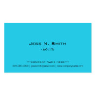 Simple, cool sky blue business cards. business card template