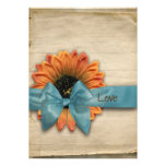Simple Country Sunflower Wedding Announcement