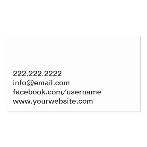 Simple Cream Typography Journalist Business Card (back side)