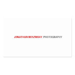 Simple Crimson Text Business Card