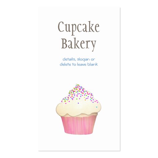 Simple Cupcake Bakery 3 Business Card (front side)