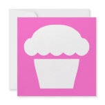 simple cupcake / muffin personalized invitations