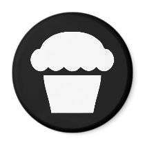 simple cupcake / muffin fridge magnets