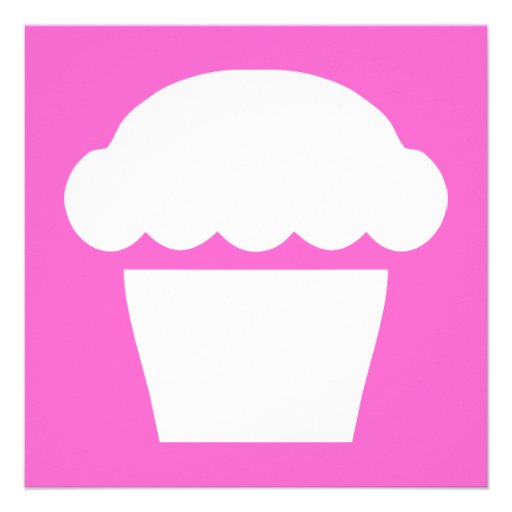 simple cupcake / muffin personalized invitations