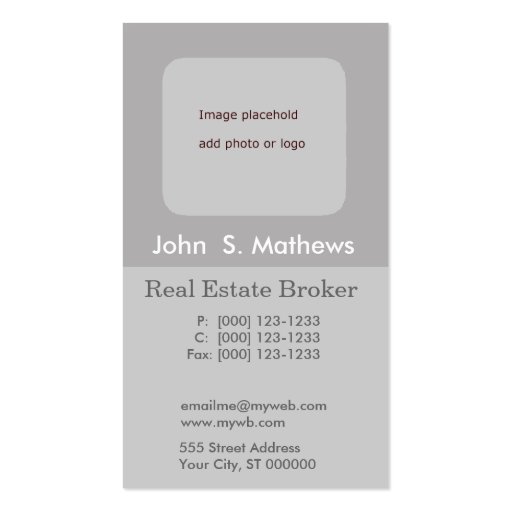 Simple Custom Designer Add Logo or Photo Business Card Template