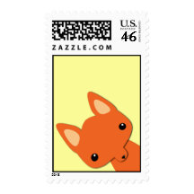 Simple Cute fox Postage Stamps