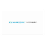 Simple Cyan Text Business Card