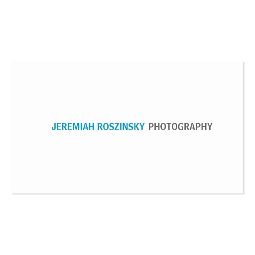 Simple Cyan Text Business Cards (front side)