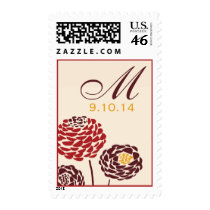 Simple Dahlia - Autumn Rustic Wedding Stamps