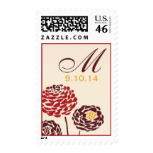 Simple Dahlia - Autumn Rustic Wedding Stamps