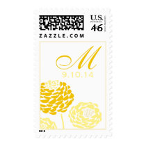 Simple Dahlia - Bright Gold Wedding Postage