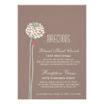 Simple Dahlia - Rustic Modern Directions Insert Personalized Invitation