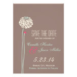 Simple Dahlia - Rustic Modern Save the Date Custom Announcement
