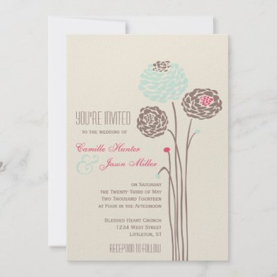 The wedding invitation wording is completely customizable in alternating