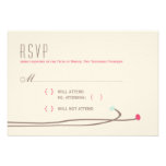 Simple Dahlia - Rustic Modern Wedding RSVP Invite