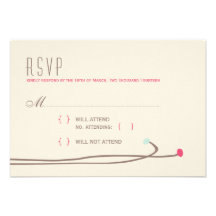 Simple Dahlia - Rustic Modern Wedding RSVP Invite