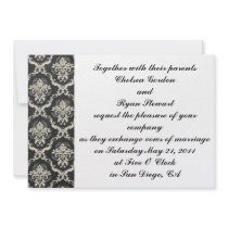 Simple Damask Invitation