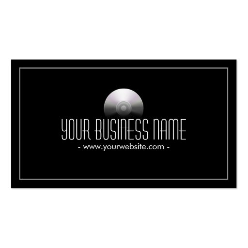 Simple Dark Audio/Music Recording Business Card (front side)