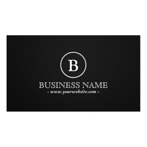 Simple Dark Monogram Copywriter Business Card (front side)