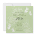 Simple Delicate Butterfly Green Baby Shower Party