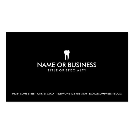 simple dentistry business cards