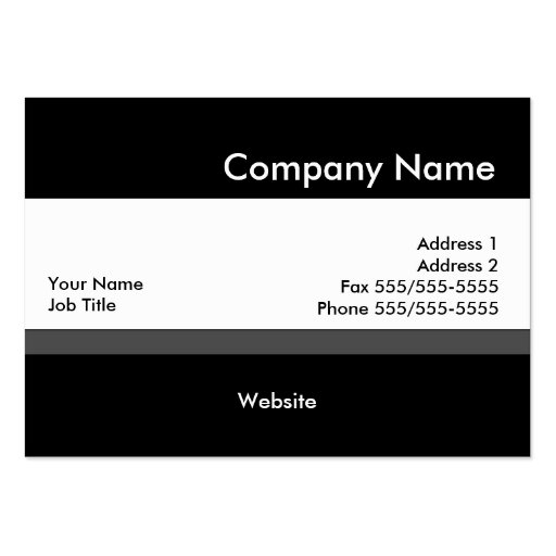 Simple Design In Black Business Cards (front side)