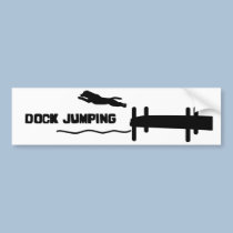 Simple Dock Jumping Bumper Sticker bumper stickers