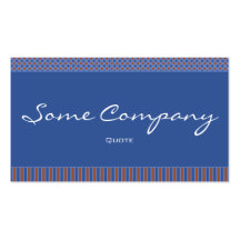 Simple Dots And Stripes Collection (Blue) Business Cards
