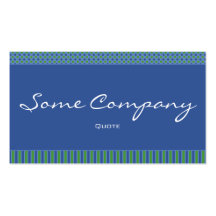 Simple Dots And Stripes Collection (Blue) Business Cards