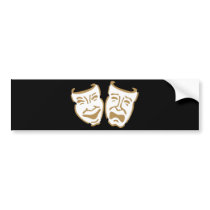 Simple Drama Masks Bumper Stickers