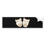 Simple Drama Masks Bumper Stickers