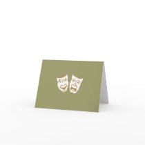 Simple Drama Masks Greeting Cards