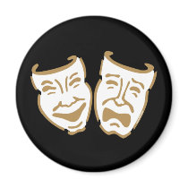 Simple Drama Masks Magnet