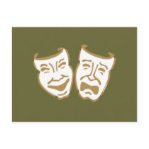 Simple Drama Masks Post Cards