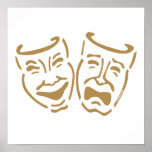 Simple Drama Masks Poster
