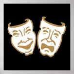 Simple Drama Masks Posters