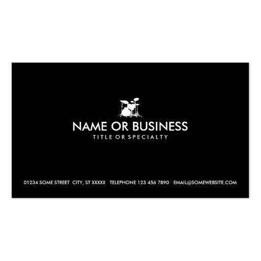 simple drums business cards
