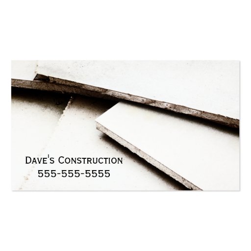 Simple Drywall Construction Business Card