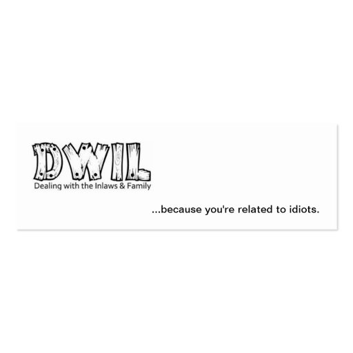 Simple DWIL card - Small Business Card (front side)
