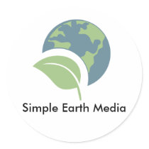 Simple Earth Media Logo Sticker by greenlivingideas Simple Earth Media Logo Sticker