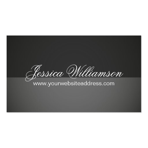 Simple Elegance Basic Gray Professional Business Card Template (back side)