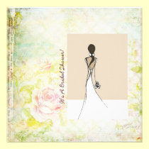 Simple Elegance bridal shower invitation invitations