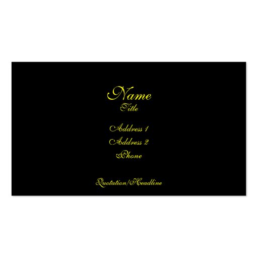 Simple Elegance business card (front side)