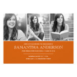 Simple Elegance Graduation Invitation - Orange