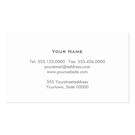 Simple Elegant Attorney Professional Business Card (back side)